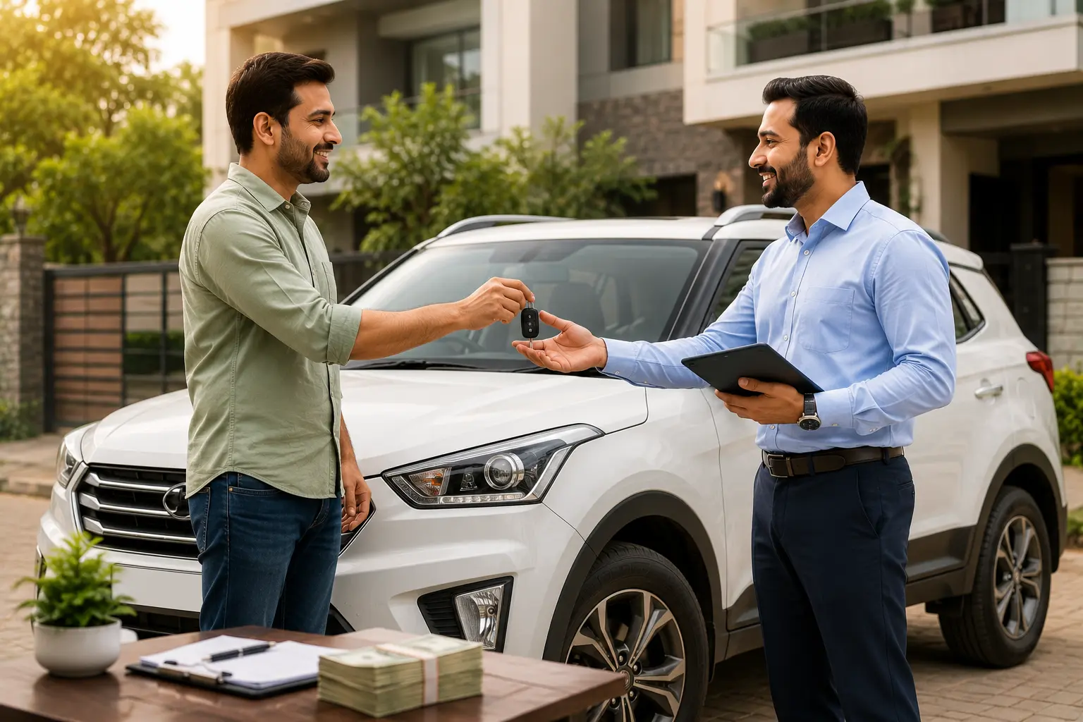 Used car valuation and selling process in Raipur, Chhattisgarh.